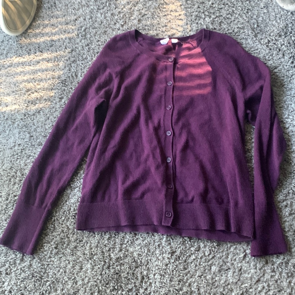 Women’s burgundy cardigan Size medium